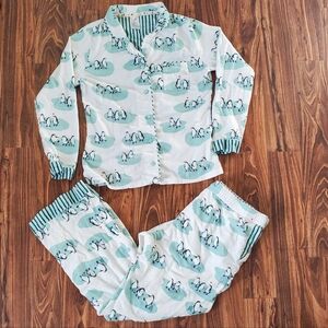 Munki Munki Flannel Pajama Set Size XL